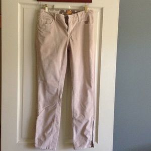 Corduroy pants with ankle zippers